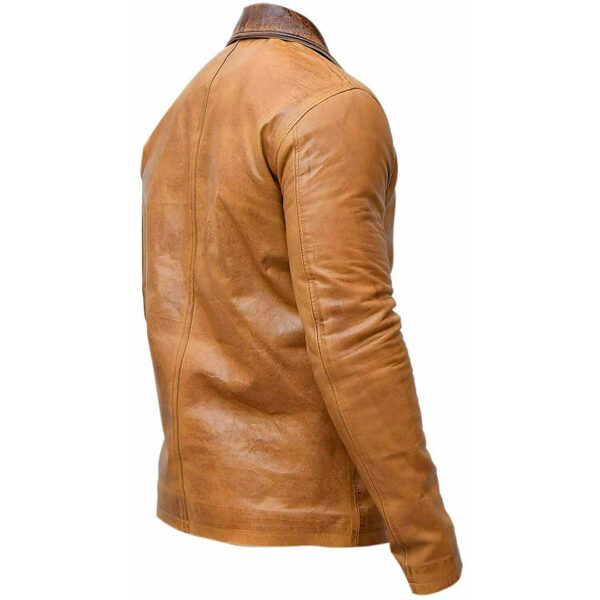 Cartaxis Arthur Stylish Tan Brown Jacket, Morgan Real Leather Coat, Genuine Classic Gaming Redemption Brown Wear - Image 4