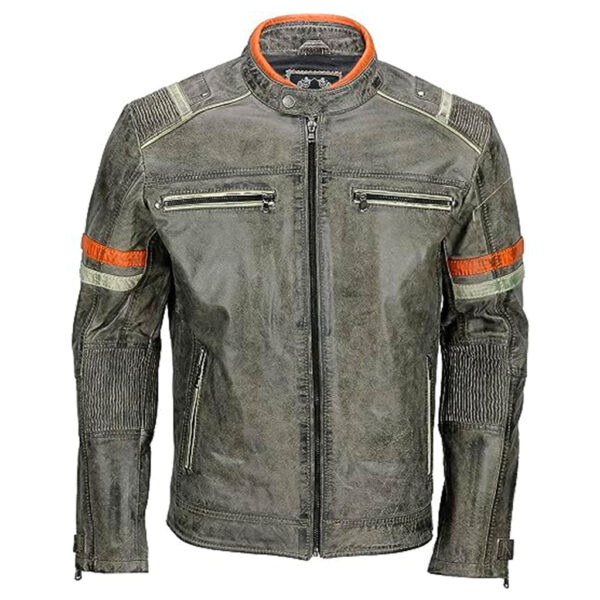 Cartaxis Cafe Racer Retro 2 Jacket - Classic Biker Adventure, Classic Distressed Vintage Appeal For Casual Or Party Wear