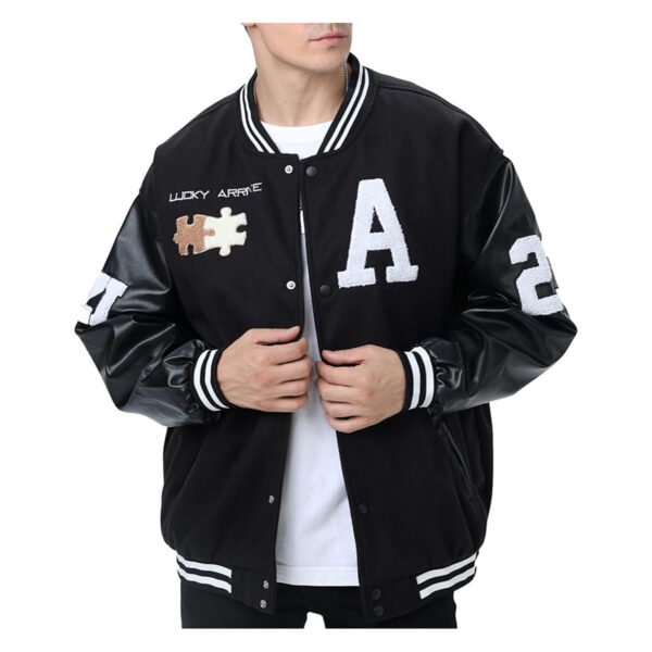 Cartaxis Men's Varsity College Jacket Baseball Bomber Jacket Vintage Sweatshirt