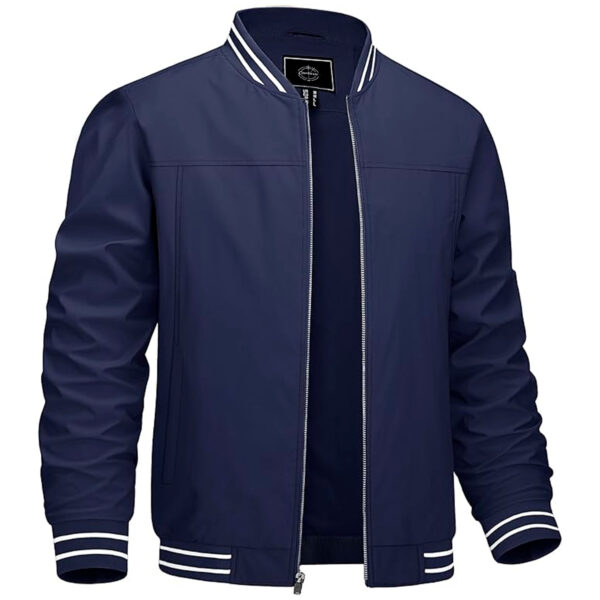 Cartaxis Men's Bomber Jacket Fall Lightweight Casual Windbreaker Full Zip Coats Jackets - Image 5