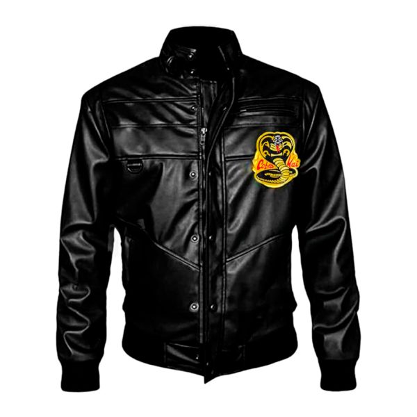 Cartaxis Cobra Kid Kai Karate Inspired Leather Bomber Jacket, Inspired Costume Lawrence Vibe Johnny Style Jacket - Image 8