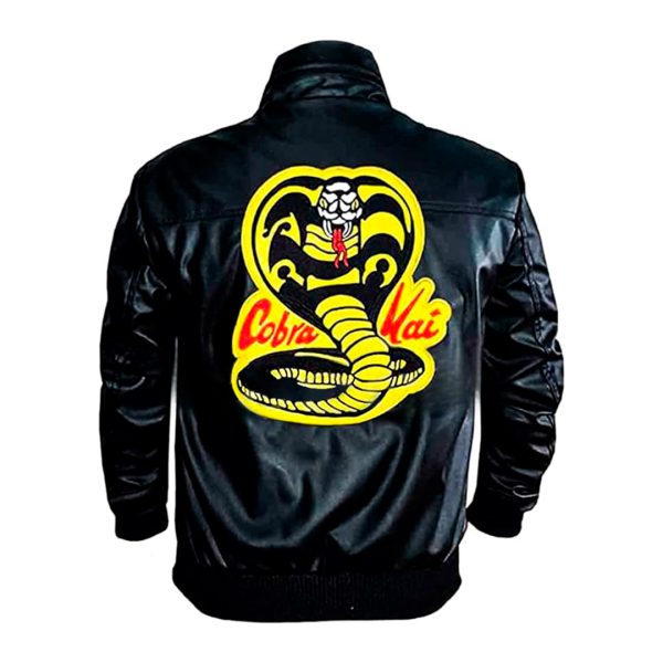 Cartaxis Cobra Kid Kai Karate Inspired Leather Bomber Jacket, Inspired Costume Lawrence Vibe Johnny Style Jacket - Image 9