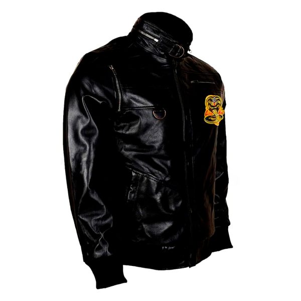 Cartaxis Cobra Kid Kai Karate Inspired Leather Bomber Jacket, Inspired Costume Lawrence Vibe Johnny Style Jacket - Image 10