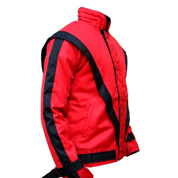 Cartaxis Men's Iconic MJ Red Leather Jacket, Deborah Designed Thriller - Image 5