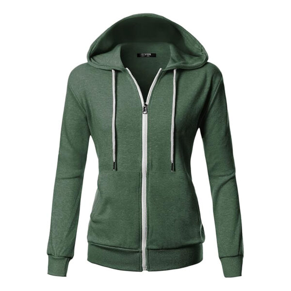 Cartaxis Lightweight Zip-Up Hoodie Long Sleeve Thin Jacket for Women with Plus Size