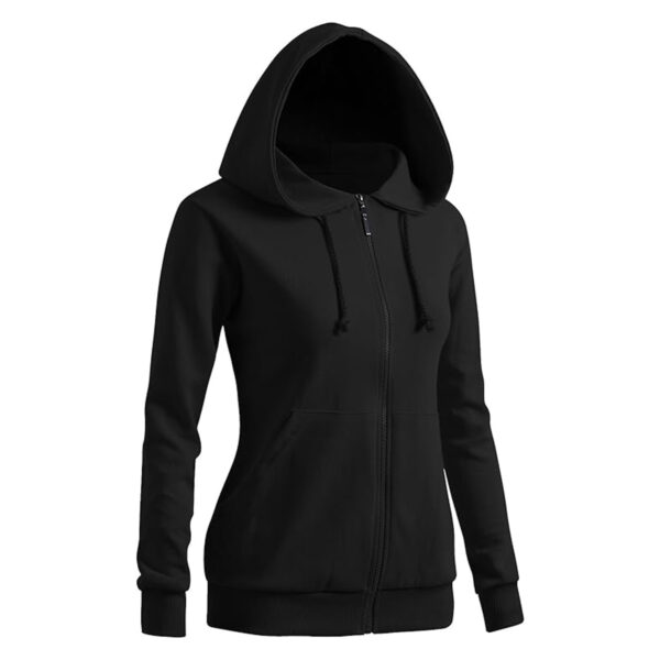 Cartaxis Women's Casual Zip-up Hoodie Basic Long Sleeve Hoodie