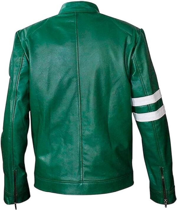 Cartaxis Explore the Green Alien Galaxy Guardian Leather Jacket, Iconic Tennyson Hero Attire - Image 6